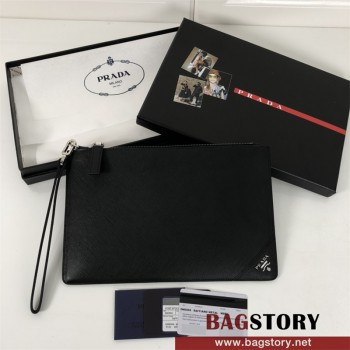 프라다 PRADA   빈티지 카프스킨 사피아노 클러치백  2NG005