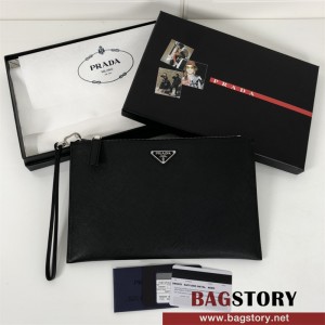 프라다 PRADA   빈티지 카프스킨 사피아노 클러치백2NG005