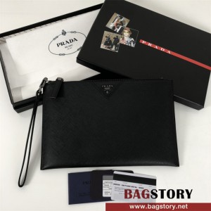 프라다 PRADA   빈티지 카프스킨 사피아노 클러치백 2NG005