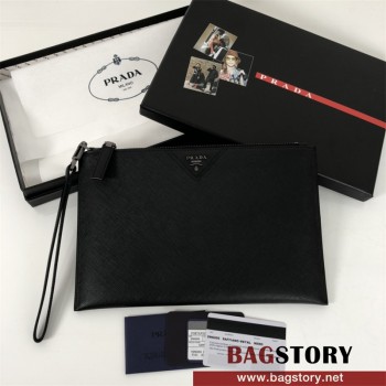 프라다 PRADA   빈티지 카프스킨 사피아노 클러치백 2NG005