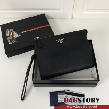 프라다 PRADA   빈티지 카프스킨 사피아노 클러치백 2NE009