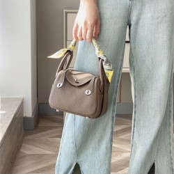 에르메스 HERMES 미니 린디 Mini Lindy Togo가죽 금장 은장
