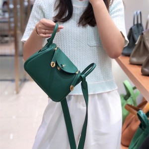 에르메스 HERMES 미니 린디 Mini Lindy Togo가죽 금장 은장