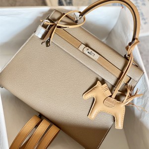 에르메스 HERMES 켈리백 25cm Kelly epsom가죽 금장 은장