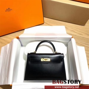 에르메스 HERMES MINI 켈리 BOX가죽  19CM