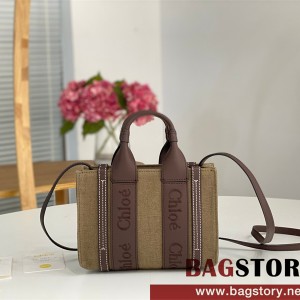 끌로에 Chloe 20cm 우디 스트랩 토트백 미니