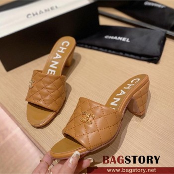 샤넬 CHANEL  힐 샌들 슬리퍼