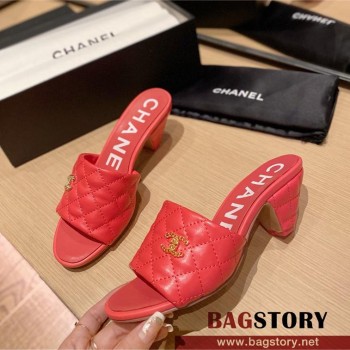 샤넬 CHANEL  힐 샌들 슬리퍼