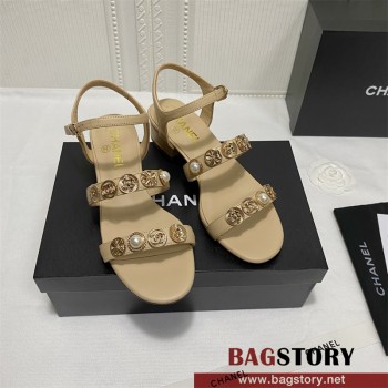 샤넬 CHANEL 힐 샌들 슬리퍼