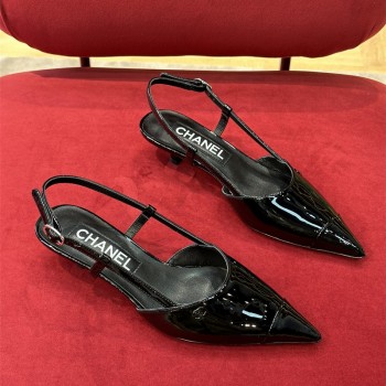 샤넬 CHANEL 힐 샌들 슬리퍼 2.5cm