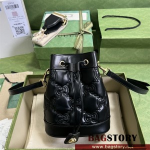 구찌 GUCCI GG 마틀라세 레더 버킷백 728231