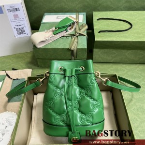 구찌 GUCCI GG 마틀라세 레더 버킷백 728231