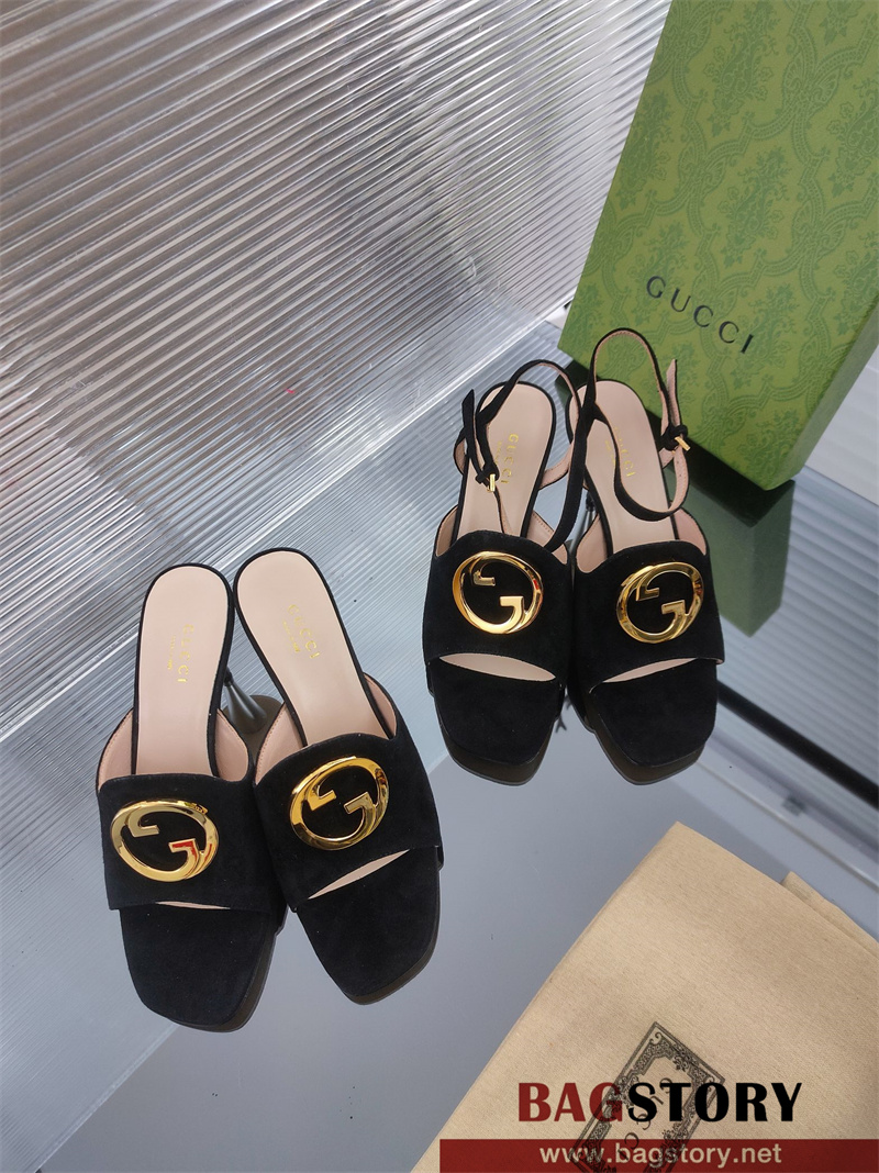 구찌 GUCCI 힐 샌들 슬리퍼 7cm