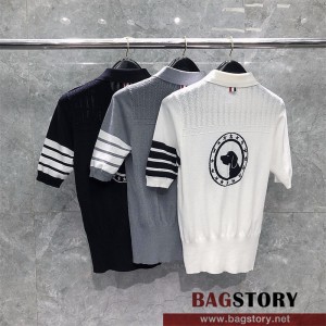 톰브라운 THOM BROWNE 니트 반팔티