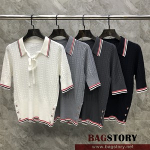 톰브라운 THOM BROWNE 니트 반팔티