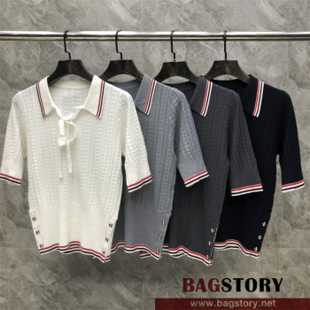 톰브라운 THOM BROWNE 니트 반팔티