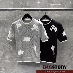 톰브라운 THOM BROWNE 니트 반팔티