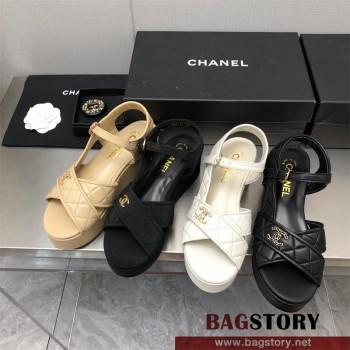 샤넬 CHANEL 힐 샌들 슬리퍼 4.5CM