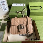 구찌 GUCCI GG 마몽 미니 탑 핸들백 583571