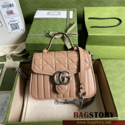 구찌 GUCCI GG 마몽 미니 탑 핸들백 583571
