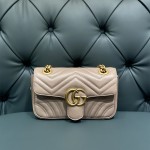 구찌 GUCCI 446744 GG 마몽 숄더백 미니 체인 마틀라세 미니백