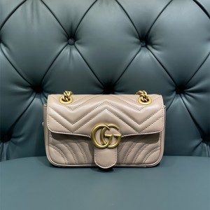 구찌 GUCCI 446744 GG 마몽 숄더백 미니 체인 마틀라세 미니백