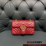 구찌 GUCCI 446744 GG 마몽 숄더백 미니 체인 마틀라세 미니백