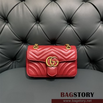 구찌 GUCCI 446744 GG 마몽 숄더백 미니 체인 마틀라세 미니백