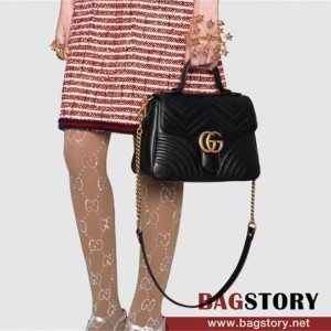 구찌 GUCCI ‎GG 마몽 마틀라세 탑 핸들백 498110