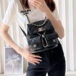 샤넬 CHANEL 핫 신상 23ss 듀마 더블 포켓 백팩 미디움 AS3860