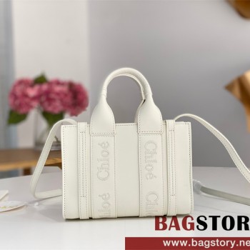 끌로에 Chloe 20cm 우디 스트랩 토트백 미니