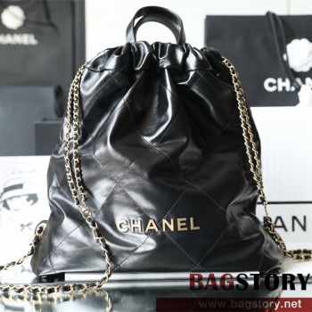 샤넬 CHANEL 22BAG 퀼팅 카프스킨  22백팩   AS3313