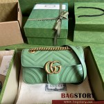 구찌 GUCCI 446744 GG 마몽 숄더백 미니 체인 마틀라세 미니백