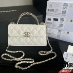샤넬 CHANEL 핫 신상 23P CC 로고 탑핸들 폰케이스 체인백 AP3238