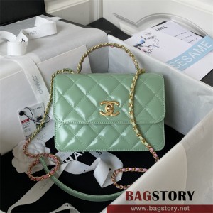 샤넬 CHANEL 핫 신상 23ss 23P 탑핸들 미니 플랩 백 AS3886