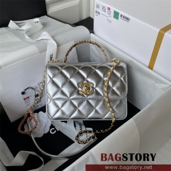 샤넬 CHANEL 핫 신상 23ss 23P 탑핸들 미니 플랩 백 AS3886