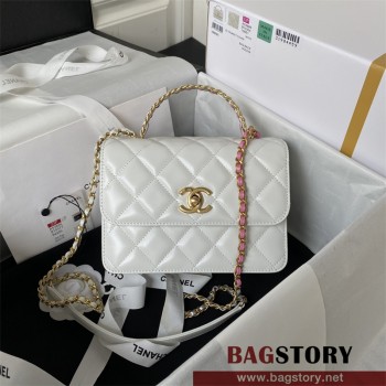 샤넬 CHANEL 핫 신상 23ss 23P 탑핸들 미니 플랩 백 AS3886