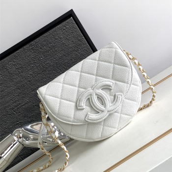 샤넬 CHANEL 핫 신상 23ss 미니 메신저백 레더 CC로고 캐비어 AS3867