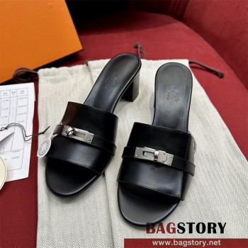 에르메스 HERMES 힐 샌들 슬리퍼 켈리