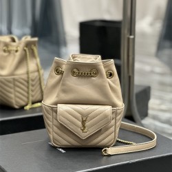 입생로랑 YSL 생로랑 모노그램 램스킨 플랩 백팩 631052  스몰