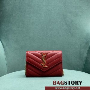 입생로랑 YSL 생로랑 마틀라세 엔벨로프 체인 카드지갑 414404