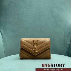 입생로랑 YSL 생로랑 마틀라세 엔벨로프 체인 카드지갑 414404