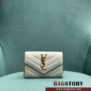 입생로랑 YSL 생로랑 마틀라세 엔벨로프 체인 카드지갑 414404