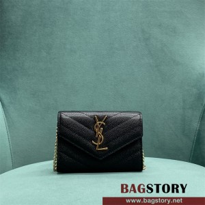 입생로랑 YSL 생로랑 마틀라세 엔벨로프 체인 카드지갑 414404