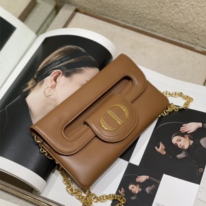 디올 DIOR 레더 더블백 파우치백 22CM