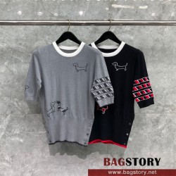 톰브라운 THOM BROWNE 니트 반팔티
