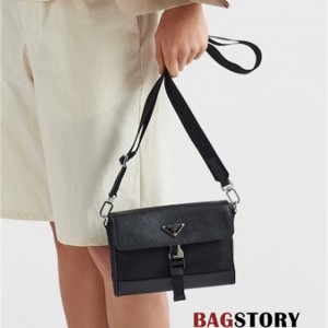 프라다 PRADA  리나일론 가죽 숄더 메신저백