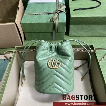 구찌 GUCCI GG 마몽 마틀라세 미니 버킷백 575163