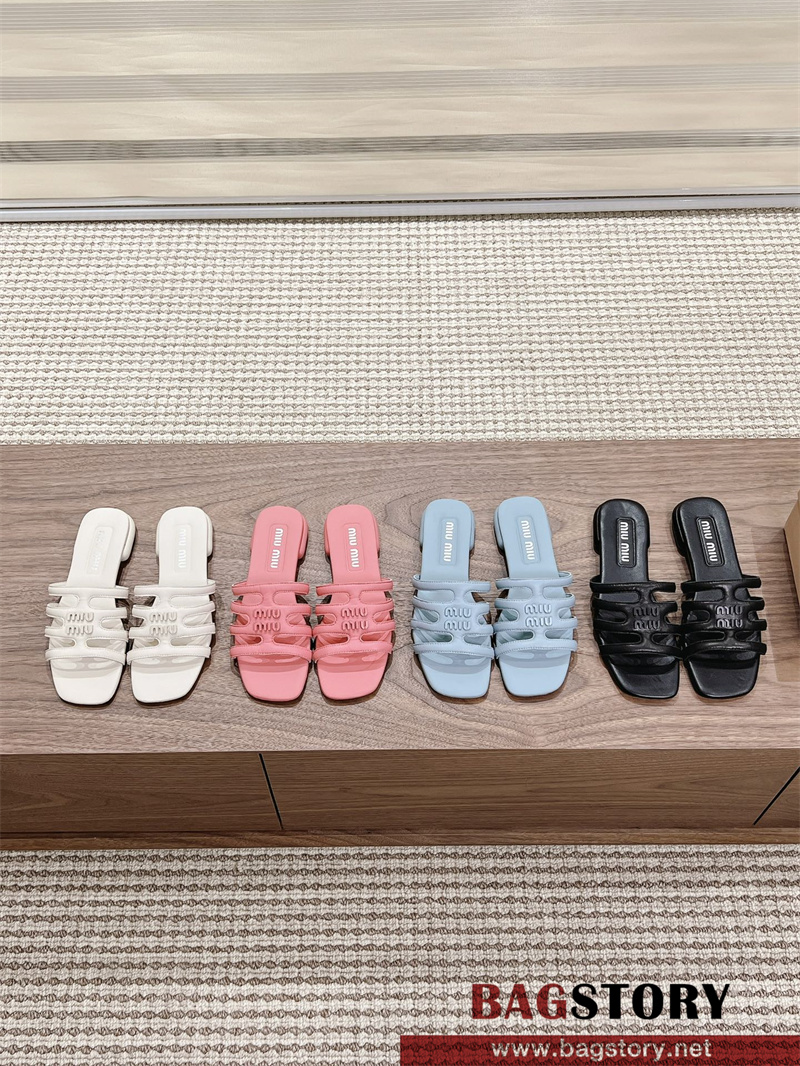 미우미우 MIUMIU 힐 샌들 슬리퍼