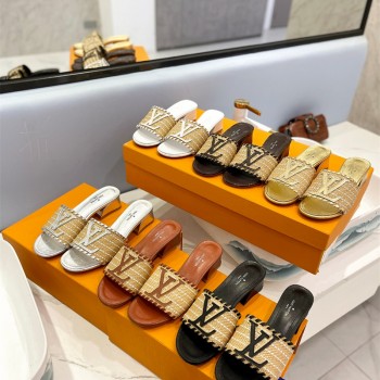 루이비통 LV 힐 샌들 슬리퍼 4cm